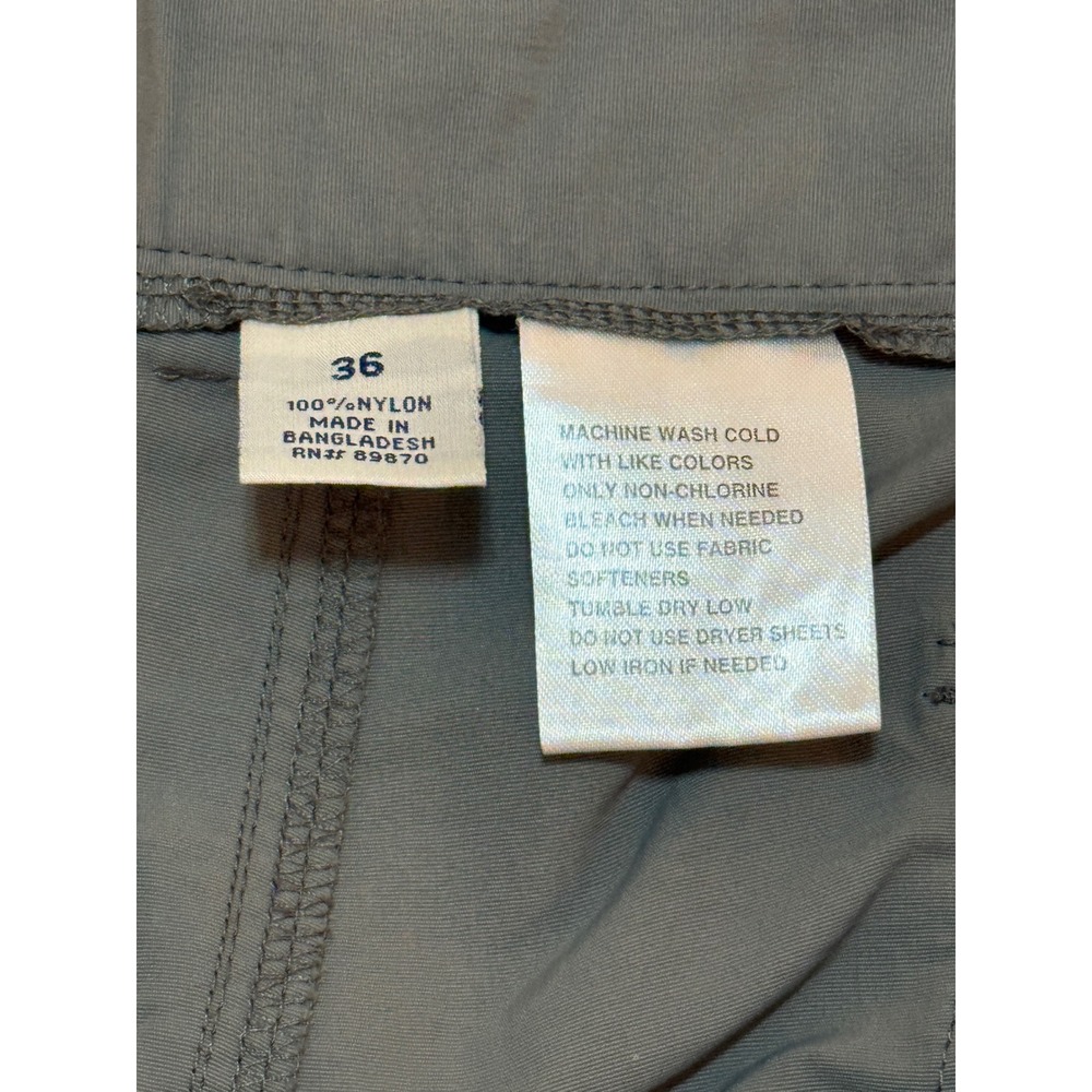 Bimini Bay Outfitters Mens Gray Performance Cargo Fishing Shorts Size 36 Nylon - Picture 5 of 9